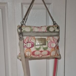 Coach Poppy Dream "C" Logo Hippie Scribble Hobo Bag Shoulder Satchel Vintage Y2k